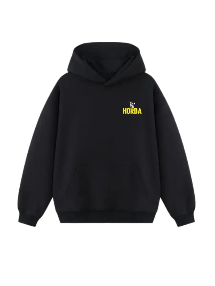 Felpa Boxy Fit con cappuccio 100% Cotone "Dobermann Yellow" Boxy Fit