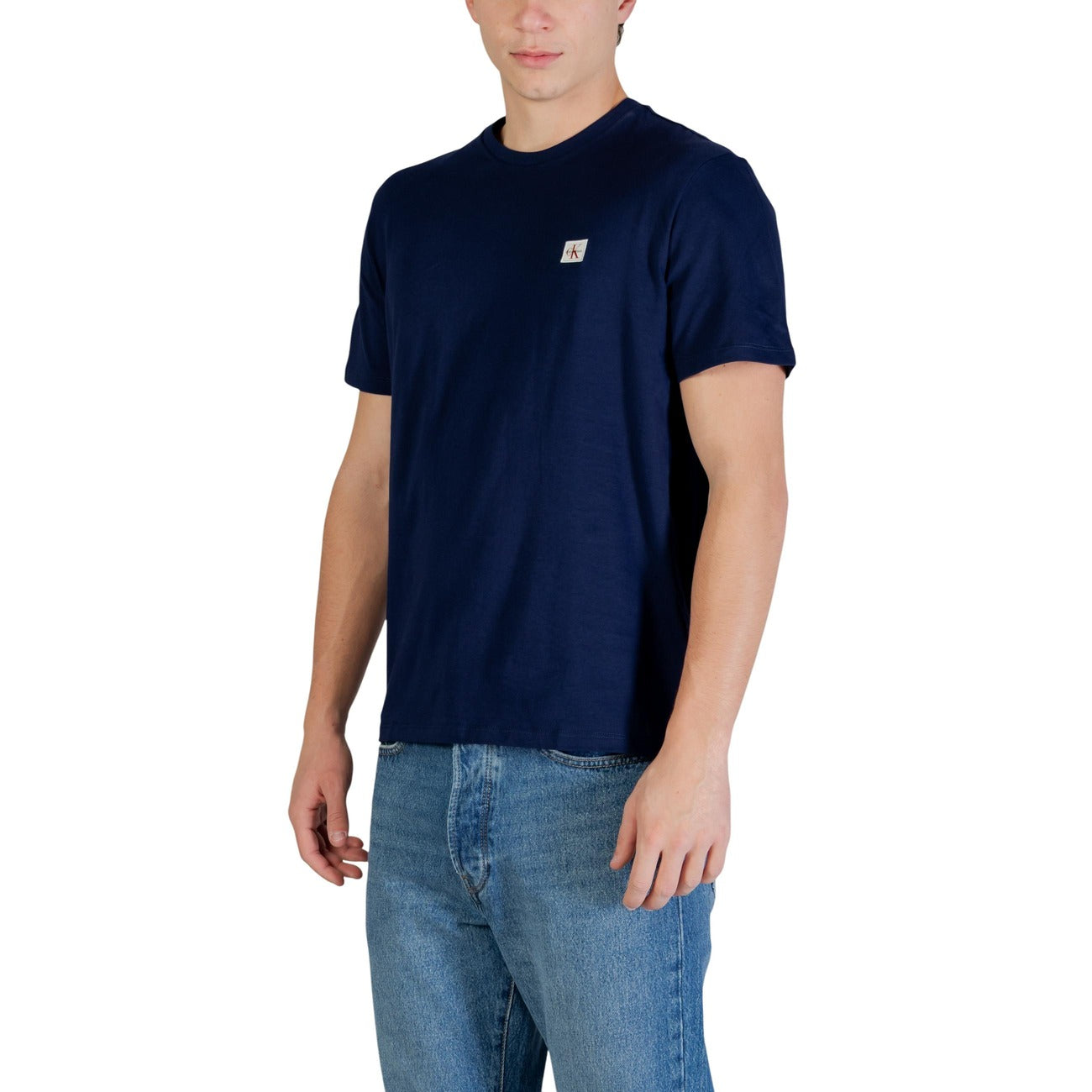 T-Shirt Uomo Calvin Klein Blu Navy con Logo CK
