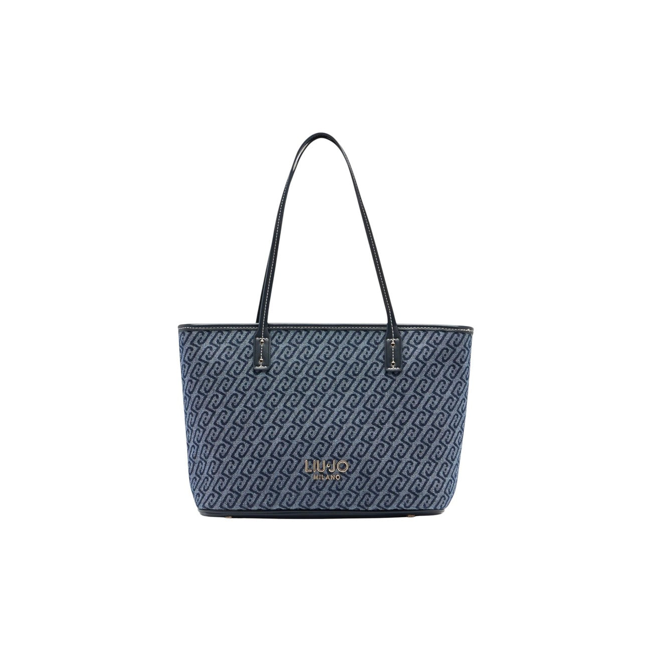 Liu Jo Borsa Donna Shopper Azzurra con Logo All Over