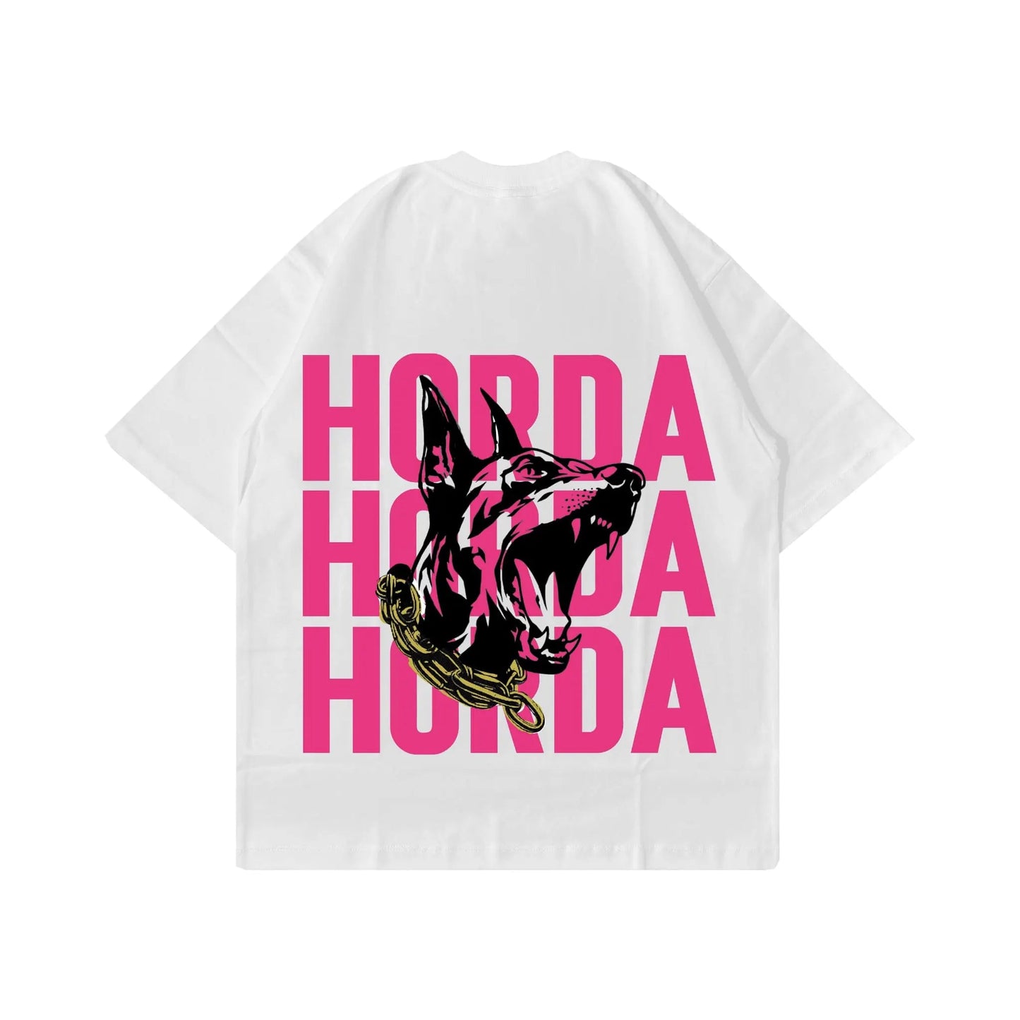 T-shirt Boxy Fit Bianca 100% Cotone Horda X3