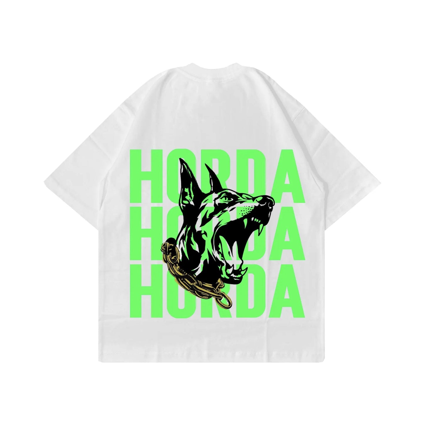 T-shirt Boxy Fit Bianca 100% Cotone Horda X3