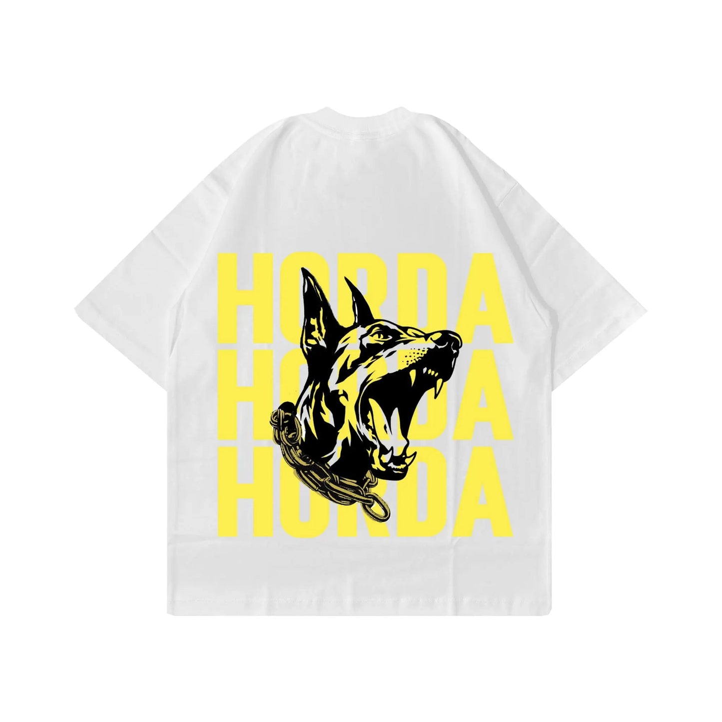 T-shirt Boxy Fit Bianca 100% Cotone Horda X3