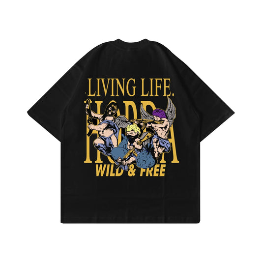 Boxy fit T-shirt 100% Cotone Wild & Free