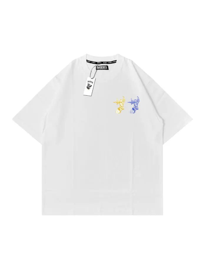 Boxy fit T-shirt 100% Cotone Wild & Free