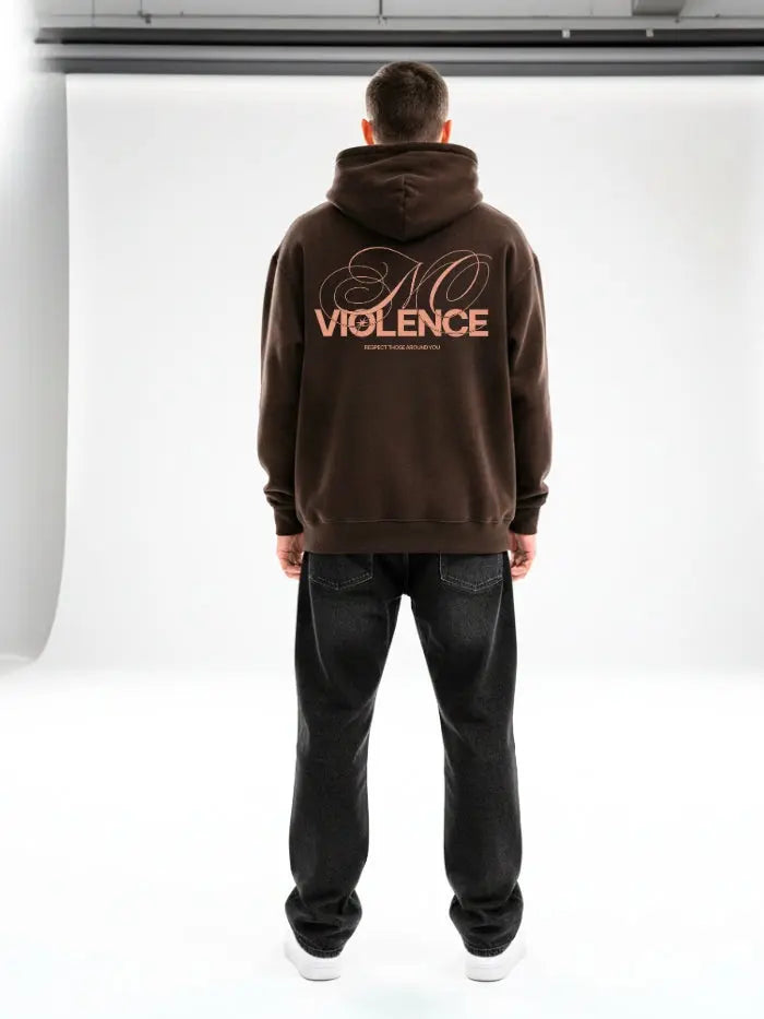 Felpa Boxy Fit 380g Cotone Premium – No Violence Streetwear Made in Italy