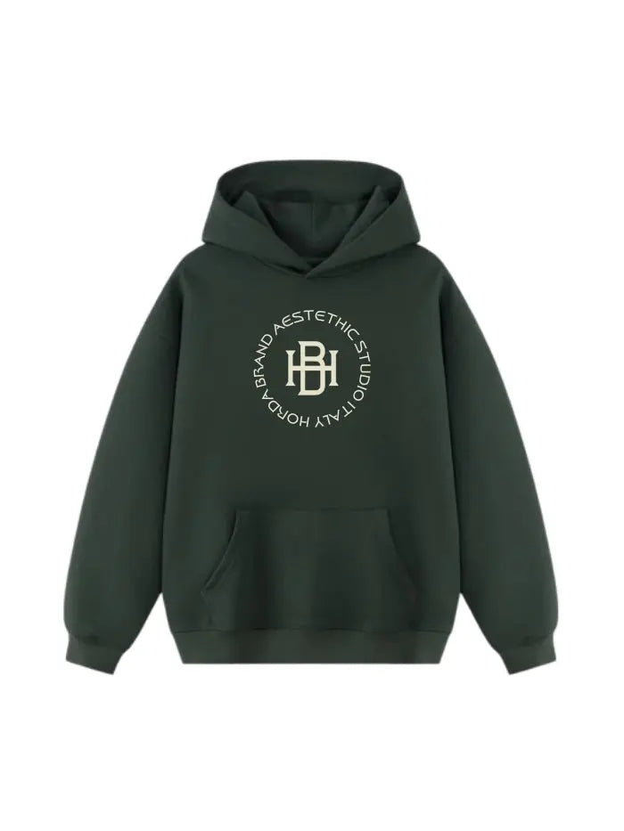 Felpa Boxy Fit Streetwear Italiana – HORDA 380g, Cotone Alta Qualità - Aestethic