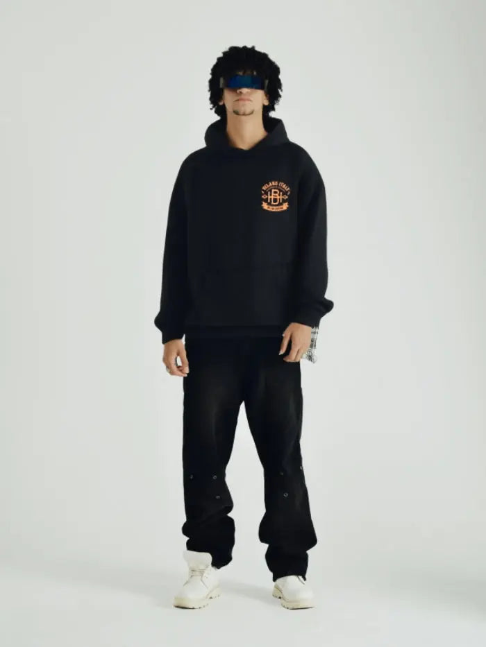 HORDA Felpa Streetwear 380g – Fit Boxy e Tessuto Italiano Premium - Basic College