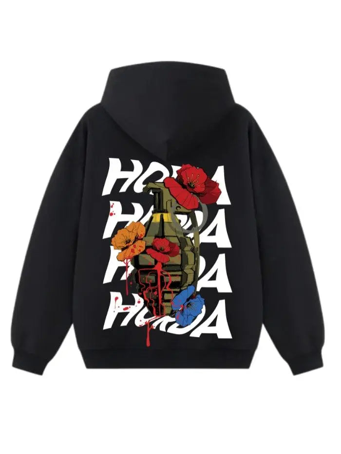 Hoodie boxy fit con cappuccio 100% cotone Bomb Oversize Fit 460 grammi