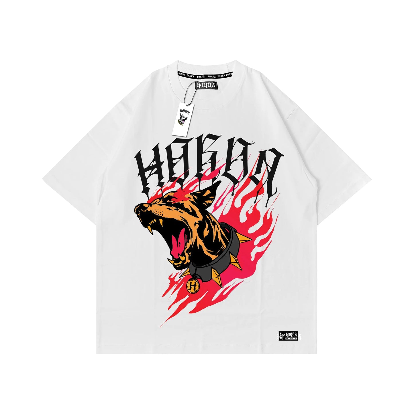 T-shirt Boxy Fit 100% Cotone Horda Brand Dobermann urban clothing