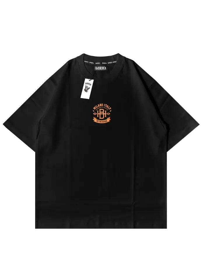 T-shirt Boxy Fit 100% Cotone Resistente Streetwear Italiano - College