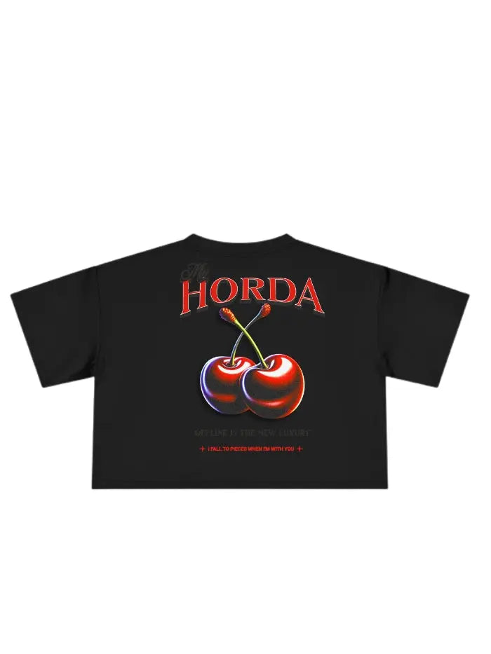 T-shirt Cropped 100% Cotone Made in Italy Cherry