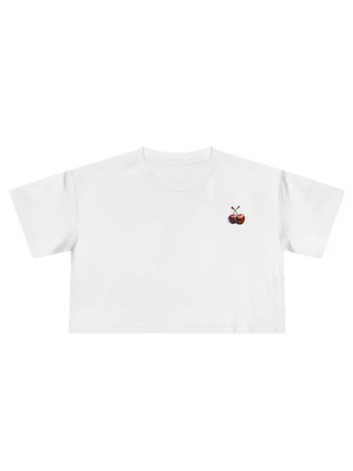 T-shirt Cropped 100% Cotone Made in Italy Cherry
