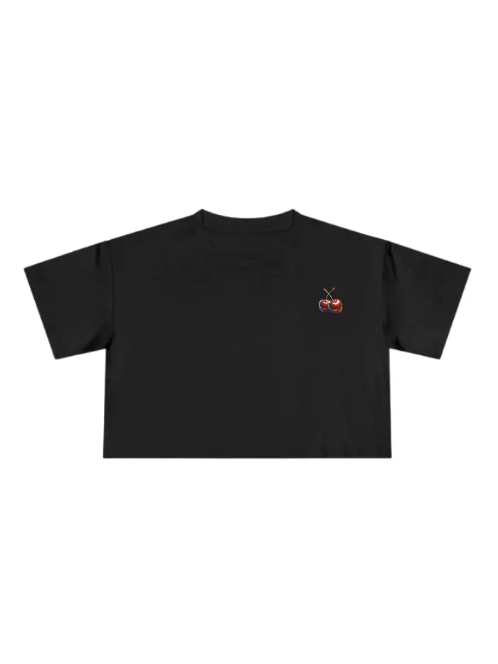 T-shirt Cropped 100% Cotone Made in Italy Cherry
