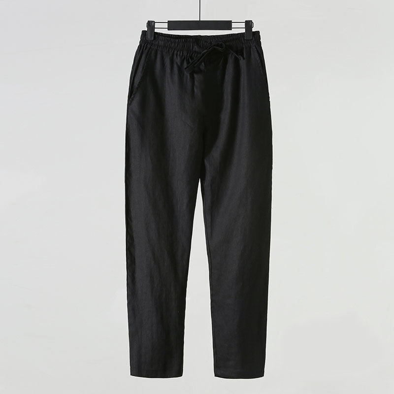 Pantaloni di Lino alla Caviglia