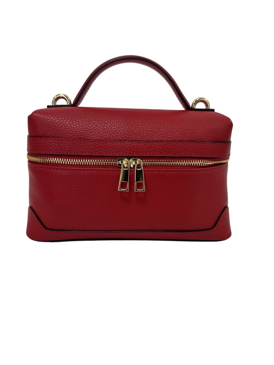 Compact Leather Top-Handle Crossbody