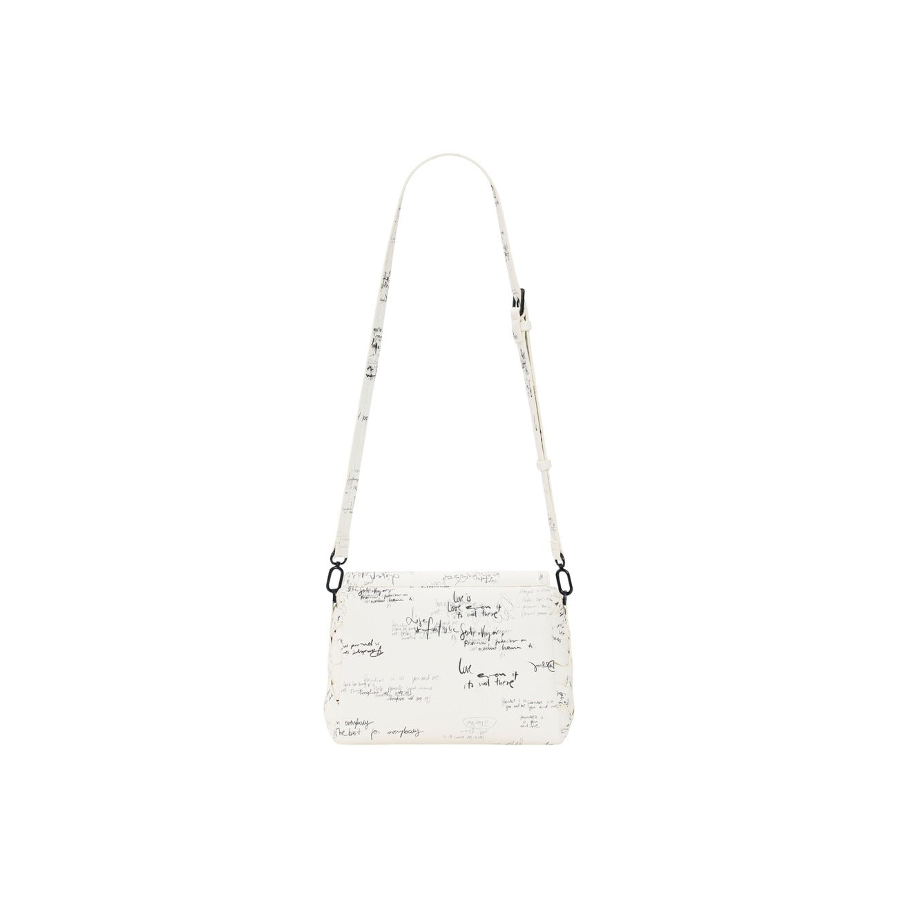 Desigual Borsa Donna a Tracolla Bianca con Stampa Lettering