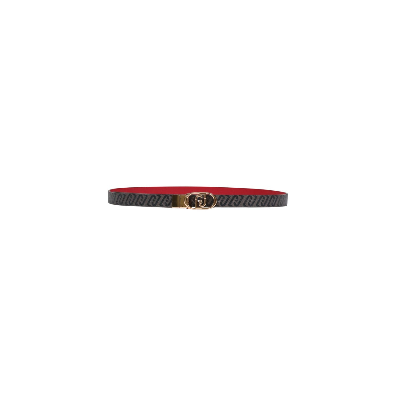 Cintura donna Liu Jo reversibile rossa e nera con fibbia dorata logo Liu Jo