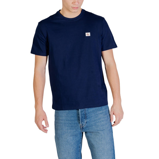 T-Shirt Uomo Calvin Klein Blu Navy con Logo CK