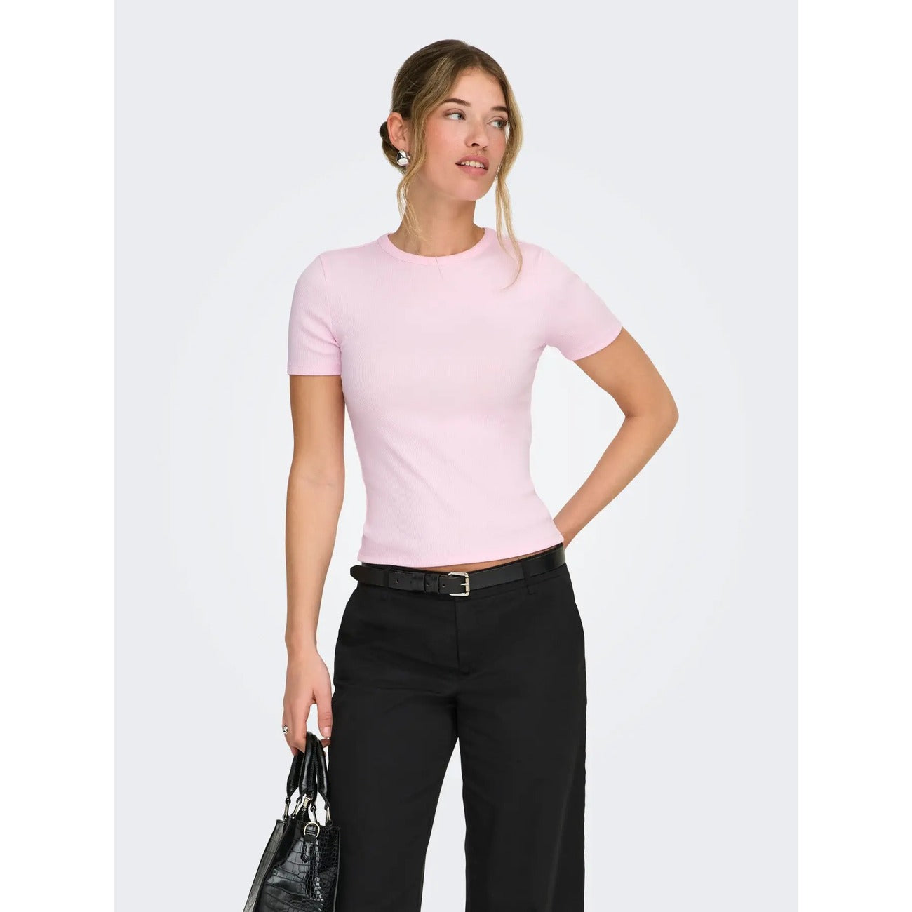 Only T-Shirt Donna Slim Fit Blu Navy a Maniche Corte