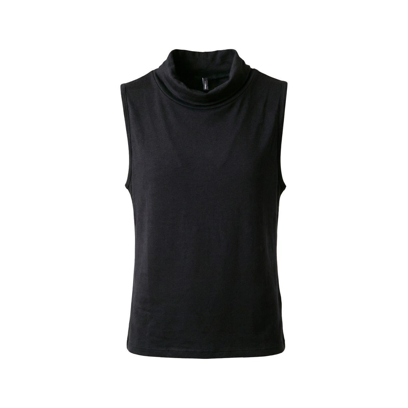 Top Donna ONLY Nero con Collo Drappeggiato Senza Maniche