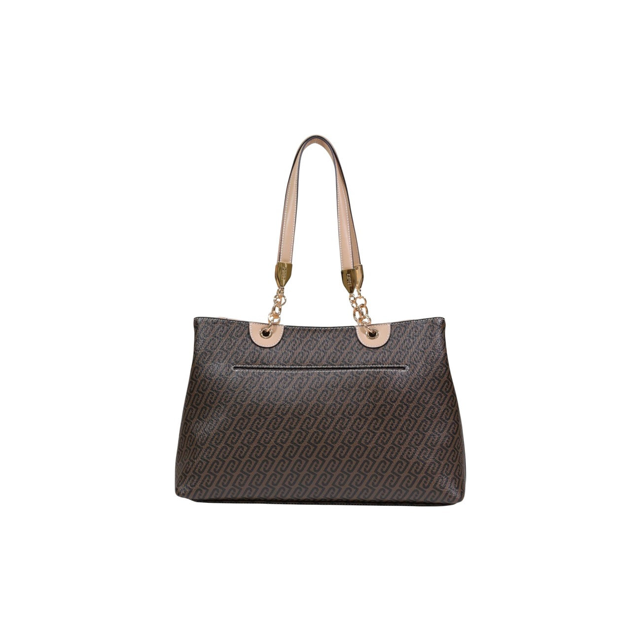 Liu Jo Borsa Donna Marrone con Manici a Catena e Dettagli Beige
