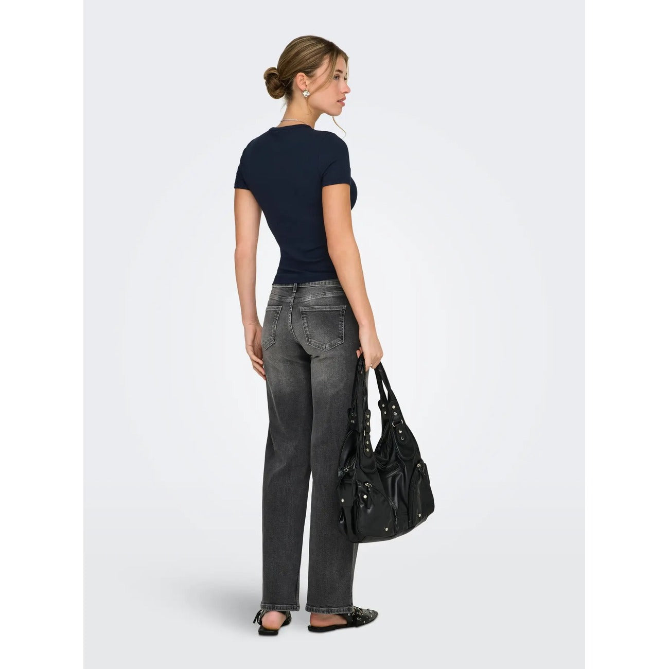 Only T-Shirt Donna Slim Fit Blu Navy a Maniche Corte