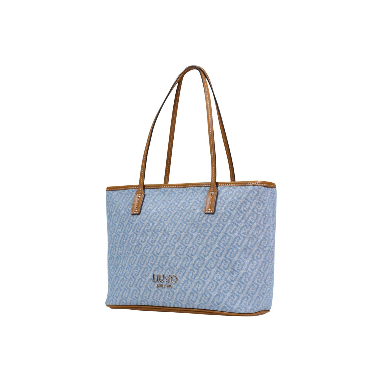 Liu Jo Borsa Donna Shopper Azzurra con Logo All Over