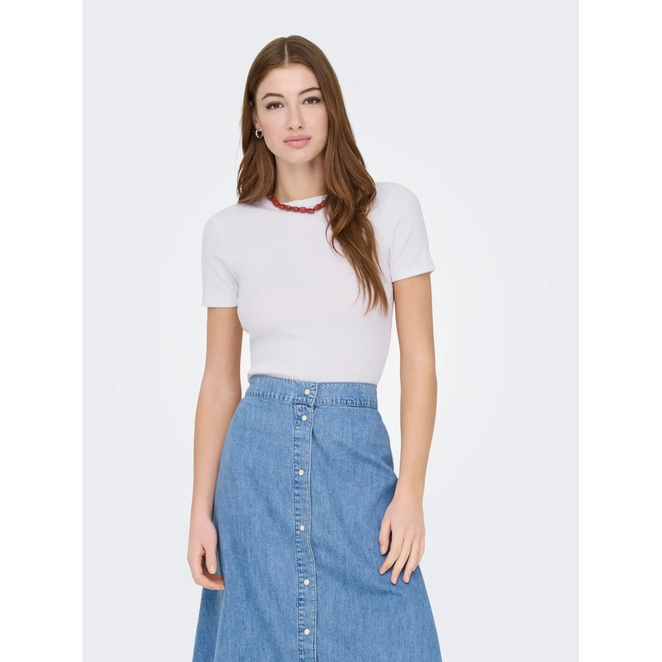 Only T-Shirt Donna Slim Fit Blu Navy a Maniche Corte